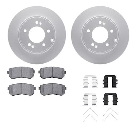 Dynamic Friction Co 4512-03127, Geospec Rotors with 5000 Advanced Brake Pads includes Hardware, Silver 4512-03127